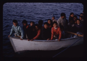 Image: Eskimos [Inuit] arriving by boat