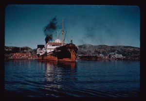 Image: Freighter at whaling station