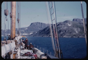 Image of Deck view and mountains when leaving