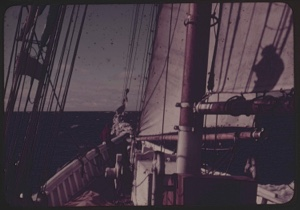 Image of Deck view forward, port side