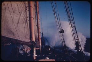 Image: Sailing in rough seas