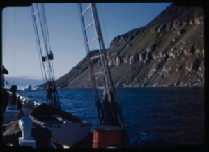 Image of Cape Alexander through rigging