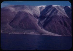 Image of Coastal mountain with receding glacier