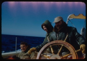 Image of Stanton Cook, Ian White, and the doctor at wheel