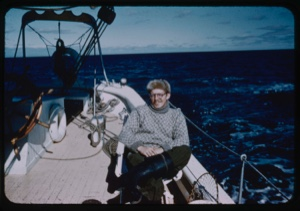 Image: Clifford Nelson sitting on deck