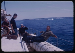 Image: Crewmen relaxing on deck
