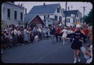 Image of Parade before departure, marching band