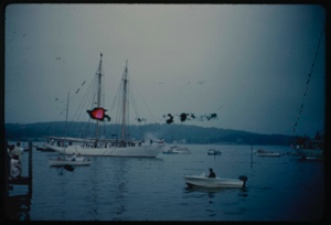 Image of The Bowdoin headed out of the harbor