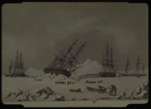 Image of Situation of HMS Resolute, Baffins Bay, June 1858