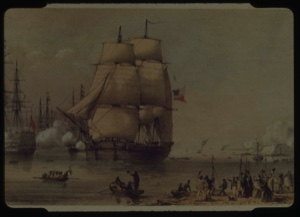 Image of Parry's ships departing