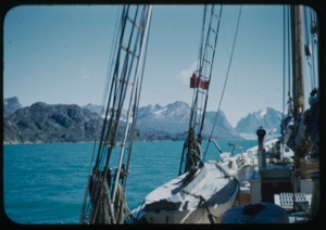 Image of Glacier through rigging