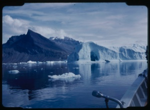 Image: Iceberg with hole and reflection