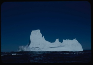 Image of Iceberg; "water dashing on sides"