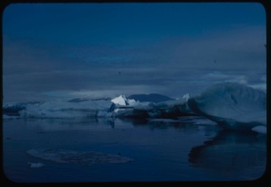 Image of Icebergs in low light