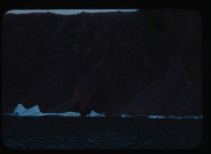Image of Icebergs along shore