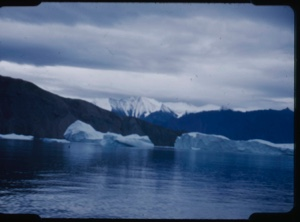 Image: Icebergs and ice camp