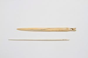 Image: Ivory needles, one round, one flat