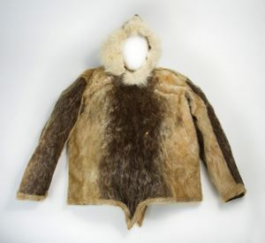 Image: Sealskin parka with decorative points, associated with Capt. Robert A. Bartlett