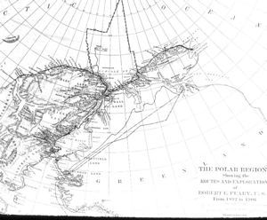 Image of  Peary's track in 1906 [map of 1892-1906 expeditions]