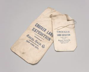 Image: Large Crocker Land Expedition canvas bags for specimens