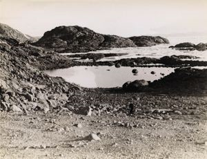 Image of Site of Greely Starvation Camp [Cape Sabine], Miriam MacMillan on Beach