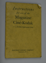 Image of Instruction booklet for 16 mm Magazine Cine Kodak motion picture camera 
