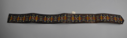 Image of Belt with multicolored leather design and patterned cotton lining
