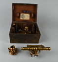 Image of Scope, base, and case of sextant