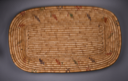 Image of Rectangular coiled woven basket with imbrications