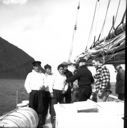 Image of Eskimos [Inuit] aboard The Bowdoin