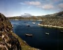 Image of Ice-cut fjord (granite) The Bowdoin moored