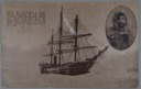Image of The Steamer Bradley; inset photograph of Frederick Cook (with message)