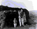 Image of Eskimo [Inuit] Family outside Igloo [iglu]