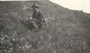 Image of Man in field of wildflowers