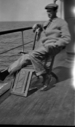 Image of Dr. Johnston in deck chair