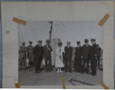 Image of Donald B. MacMillan, A.W. Greely and other dignitaries on the dock at Wiscasset