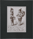 Image of Reproduction of a drawing of two West Greenlandic women, with legend