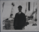 Image of Donald B. MacMillan on the deck of the Schooner Bowdoin