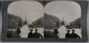 Image of stereo view card: Peary ships in Greenland