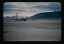 Image of Air Force C-124 aircraft rolls to a stop on runway at Bronlunds Fjord test site