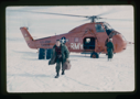 Image of Krinsley arrives on Greenland Ice Cap, US Army Lead Dog Camp,  by helicopter