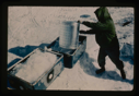 Image of Snow-ice pit for drinking water and storing supplies in fiberglass containers