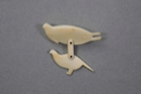 Image of Ivory pin with connected seal and ptarmigan