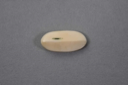Image of Ivory oval pin protrudes with a line through the center,  carved clasp is co