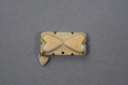 Image of Square ivory pin with 2 hearts connected