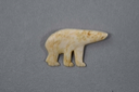 Image of Ivory pin, carved polar bear:  the  eyes, nose, mouth, hair