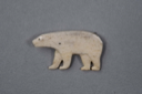 Image of Bone polar bear pin with carved mouth and ear