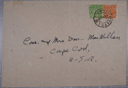 Image of Tibetan stamps and letter from Lowell Thomas to D.B. MacMillan