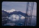 Image of Icebergs and ice cap seen through rigging