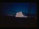 Image of Iceberg through rigging, in midnight sunlight (2 copies)